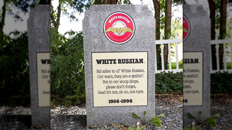 White Russian flavor gravestone