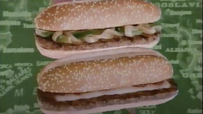 Burger King Italian Sausage Sandwiches from ad