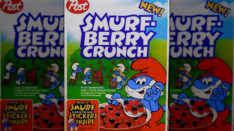 Box of Smurf-Berry Crunch cereal