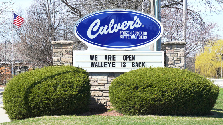 Culver's sign advertising walleye