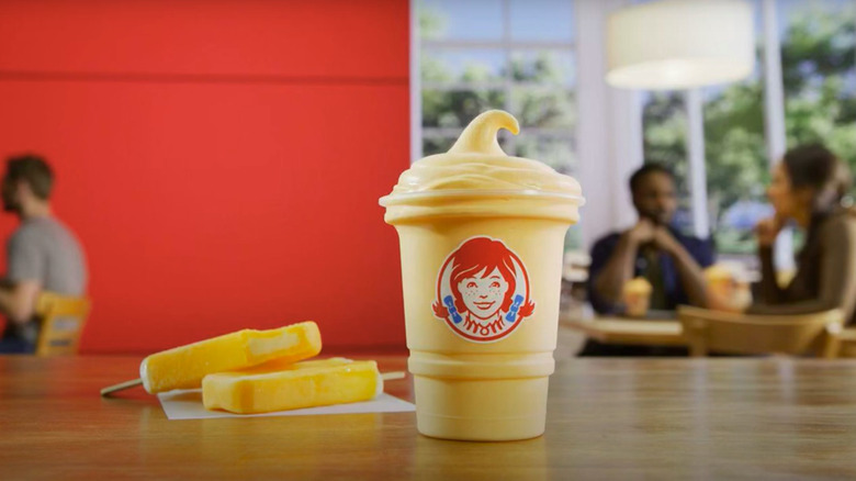 Orange Dreamsicle Frosty on a table