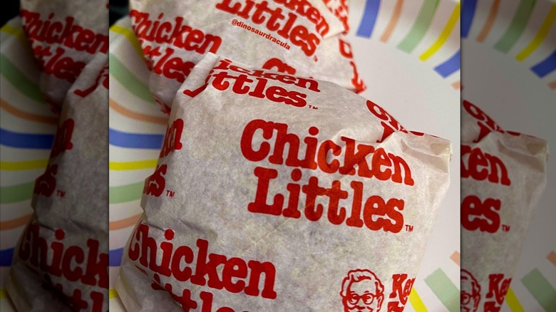 KFC Chicken Littles wrapped sandwiches