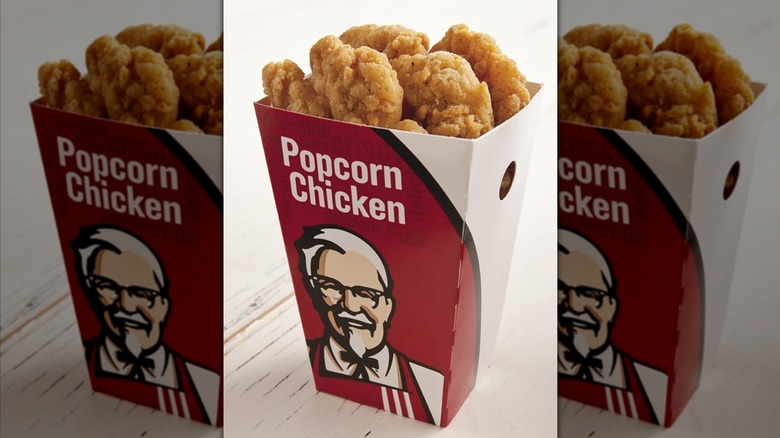 Container of KFC Popcorn Chicken