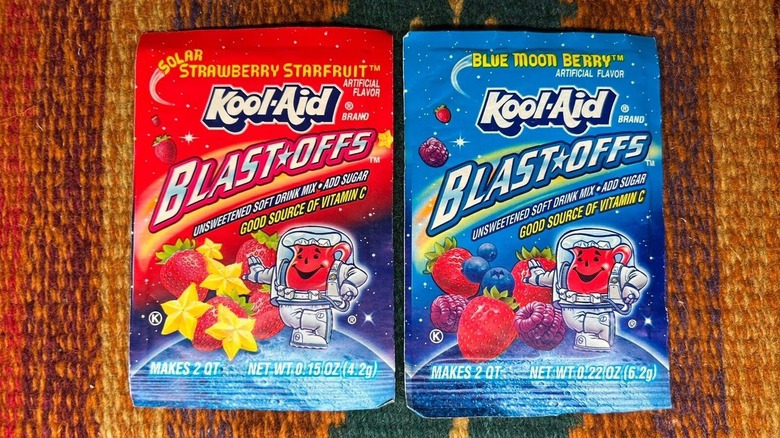 two Kool Aid Blast Off packets