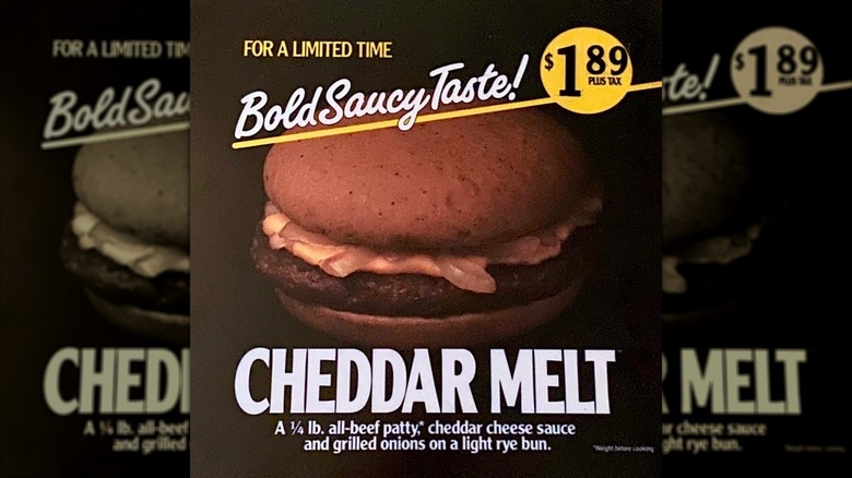 sign for McDonald's Cheddar Melt