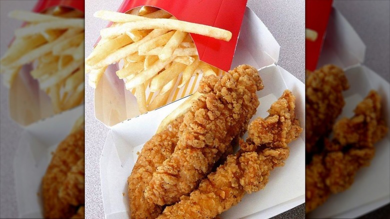 Order of McDonald's Chicken Selects with fries