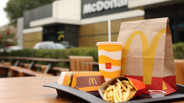 McDonald's tray of food
