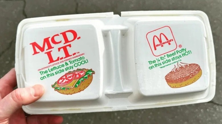 McDLT styrofoam box from McDonald's
