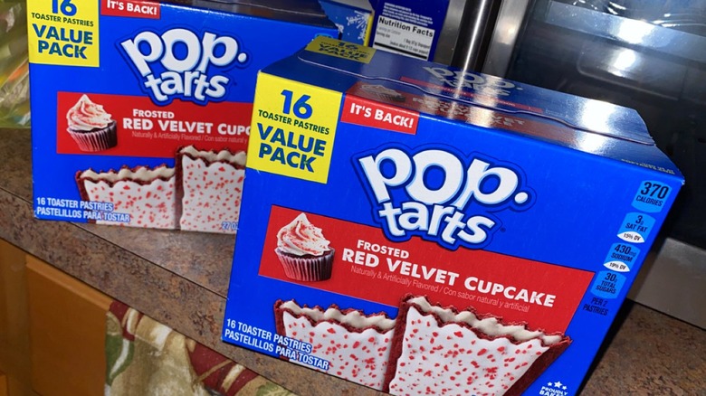 Boxes of Frosted Red Velvet Cupcake Pop-Tarts