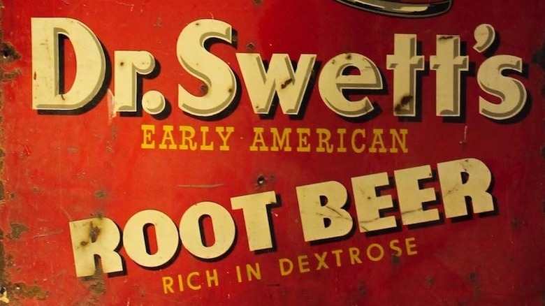 Dr. Swett's root beer metal sign