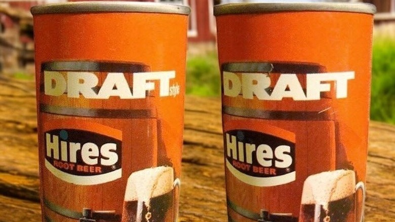 cans of Hires root beer