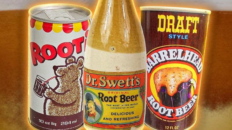 composite image of discontinued root beers