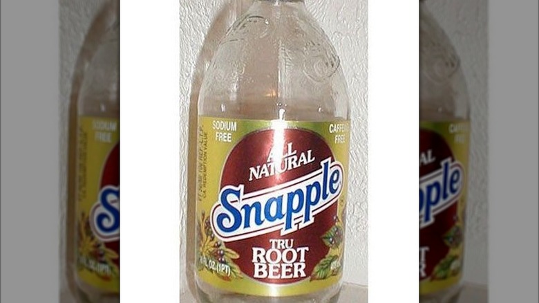 bottle of Snapple Tru Root Beer