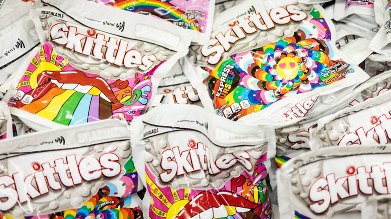 Skittles bags for pride month