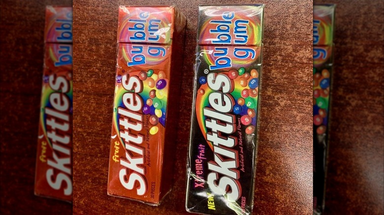 Skittles Bubble Gum and Xtreme Fruit Skittles Gum