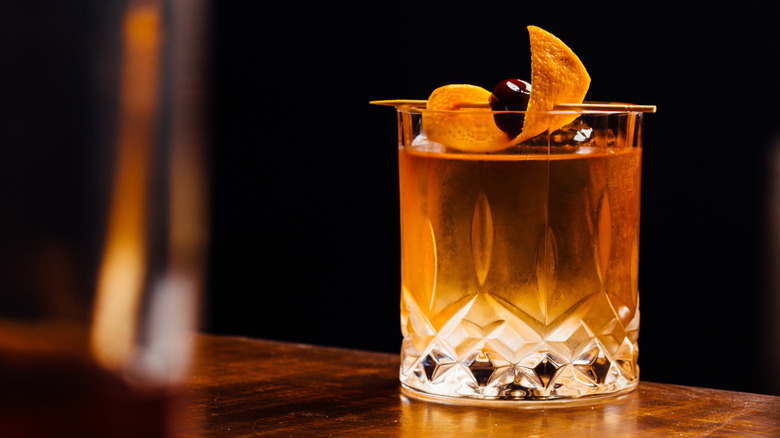 Old fashioned cocktail
