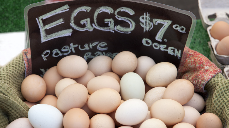 expensive farmer's market eggs