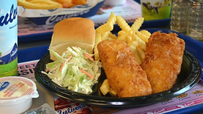 Culver's North Atlantic Cod Dinner in restaurant