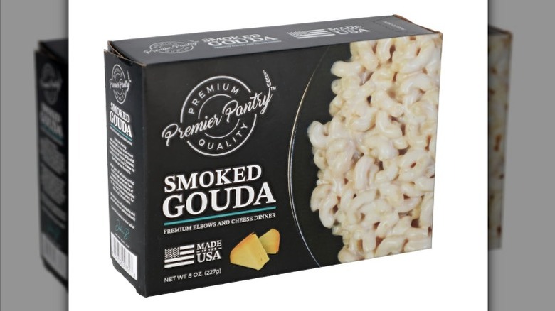 box of Premier Pantry Smoked Gouda Elbows And Cheese Macaroni Dinner
