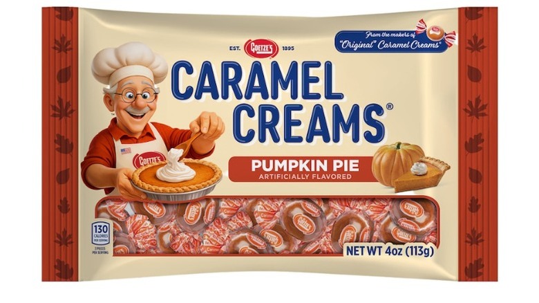 bag of Goetze's Pumpkin Pie Caramel Creams