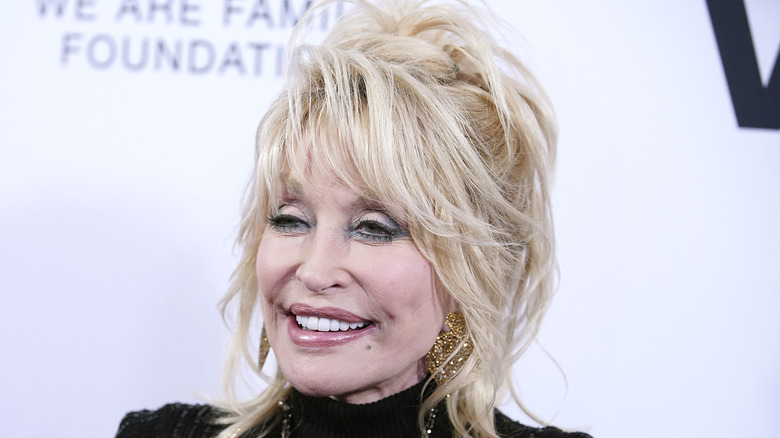 Dolly Parton performing on stage