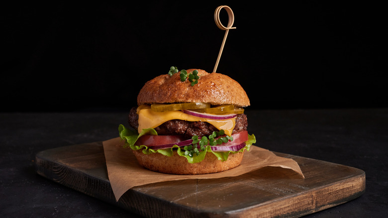 A high end beef burger