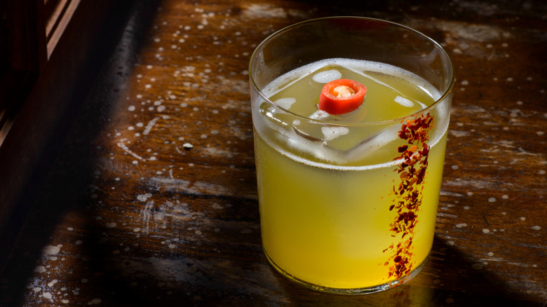 Spicy margarita cocktail