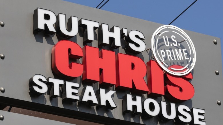 A sign for Ruth's Chris Steak House.