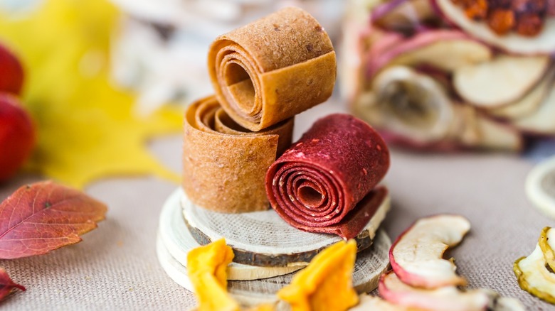 fruit leather in pile