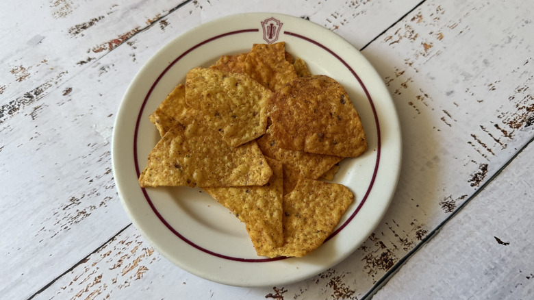 a plate of Doritos x Stranger Things Pizza Cool Ranch Collisions