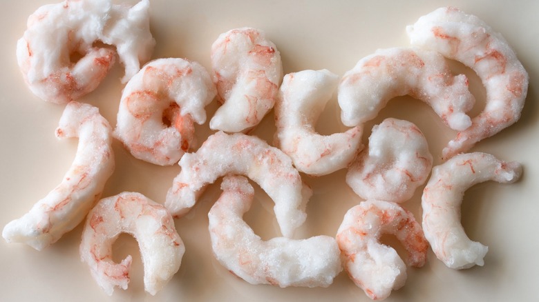 Loose frozen shrimp