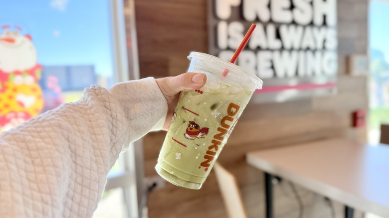 Holding a Wicked Green Matcha