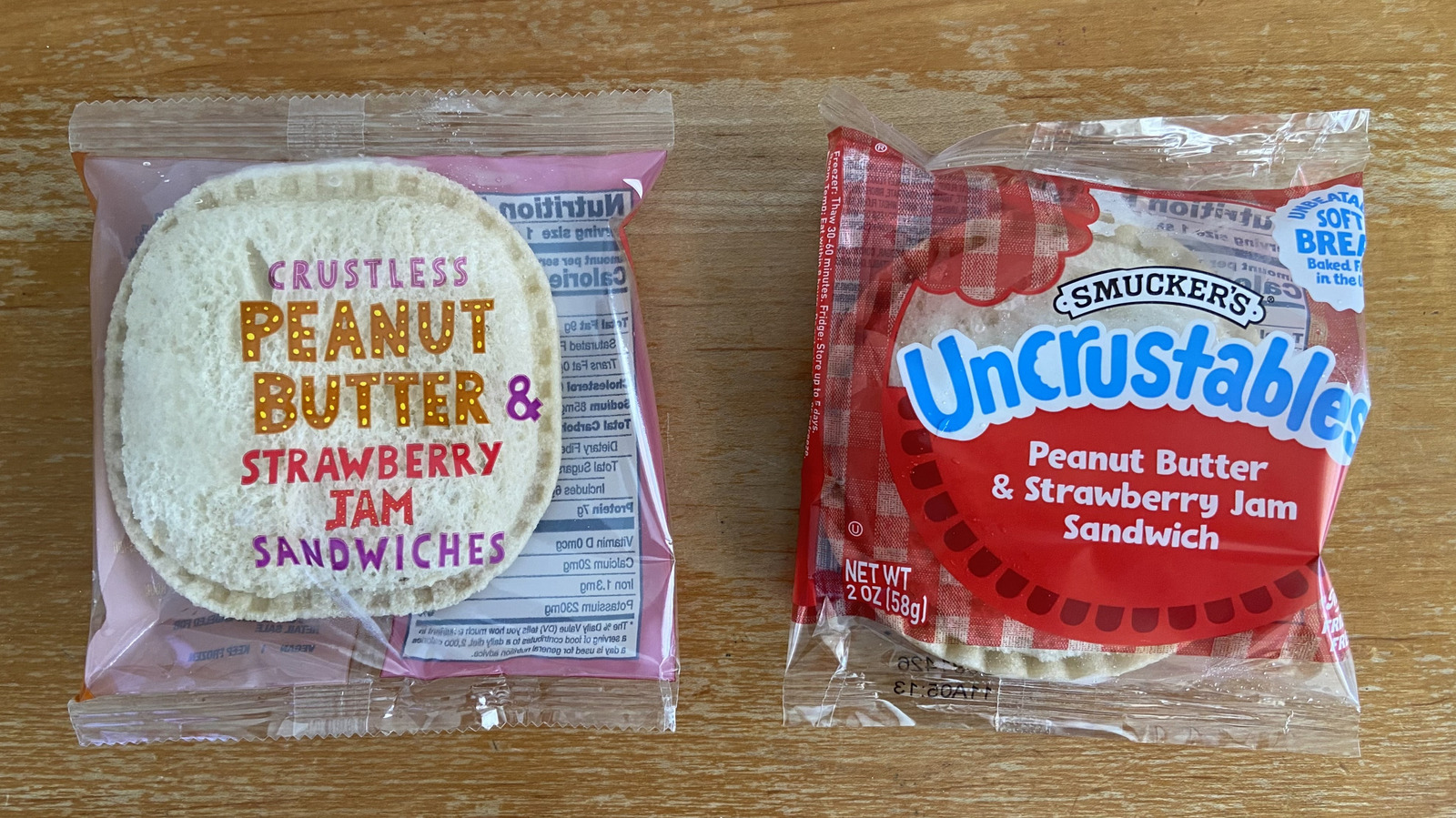 Dupe Detective: Do Trader Joe's Crustless Peanut Butter & Strawberry Jam Sandwiches Best Uncrustables?