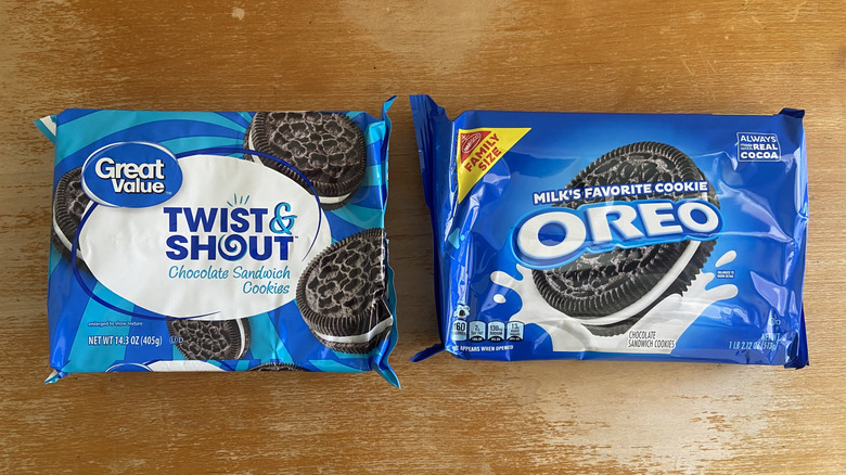 top-down view of Twist & Shout and Oreo packages