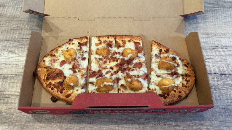 Pizza Hut's Crafted Flatzz chicken bacon ranch in box