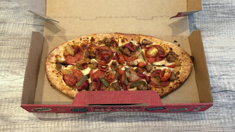 Pizza Hut's Crafted Flatzz ultimate in box