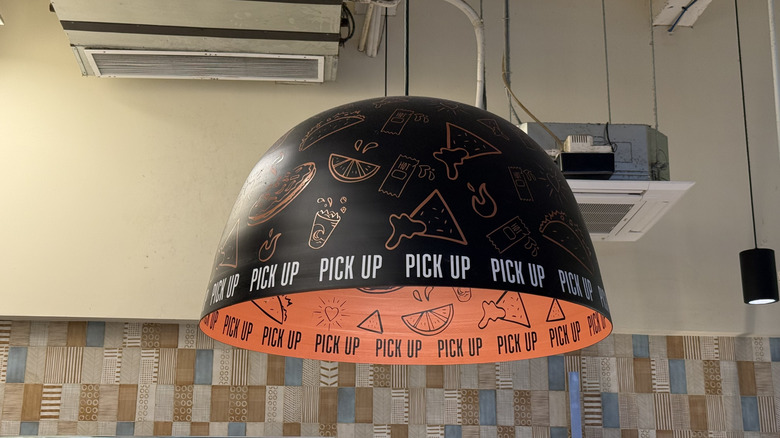Fun lamp shade at Taco Bell