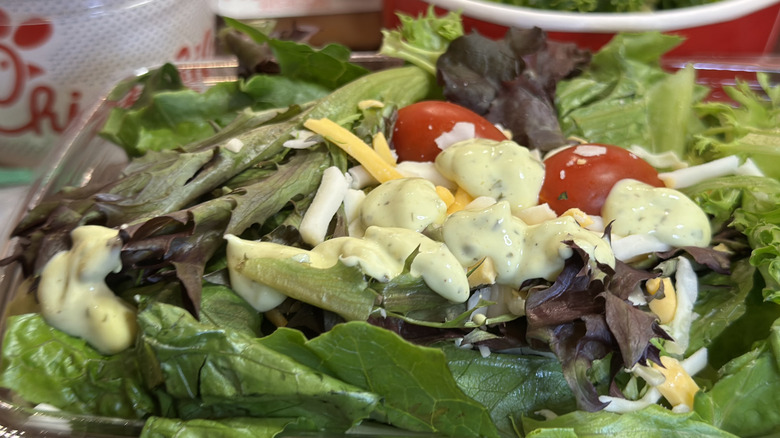 Chick-fil-A Side Salad with Avocado Lime Ranch Dressing
