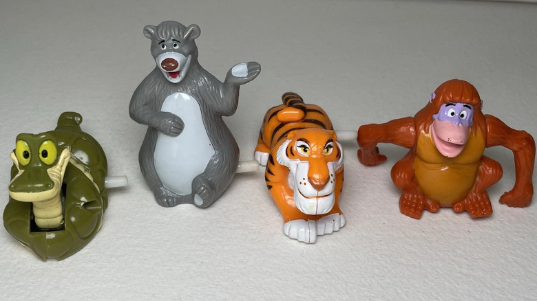 Wind up toys shaped like animals from the Jungle Book