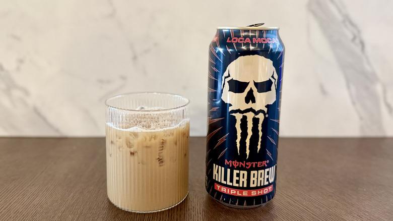 Killer Brew Loca Moca can and poured in glass