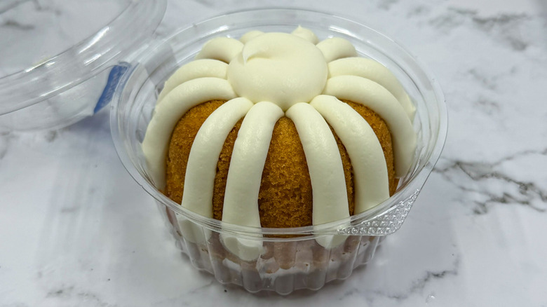 a Gluten-Free Lemon Raspberry bundtlet from Nothing Bundt Cakes