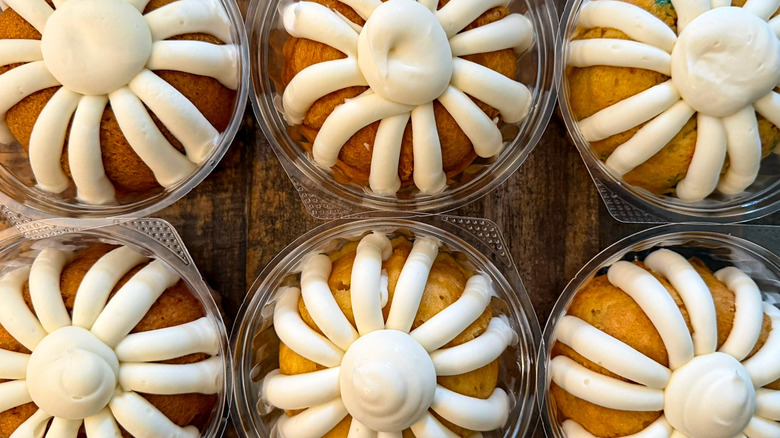 Many Nothing Bundt Cakes Bundtlet cakes on a table
