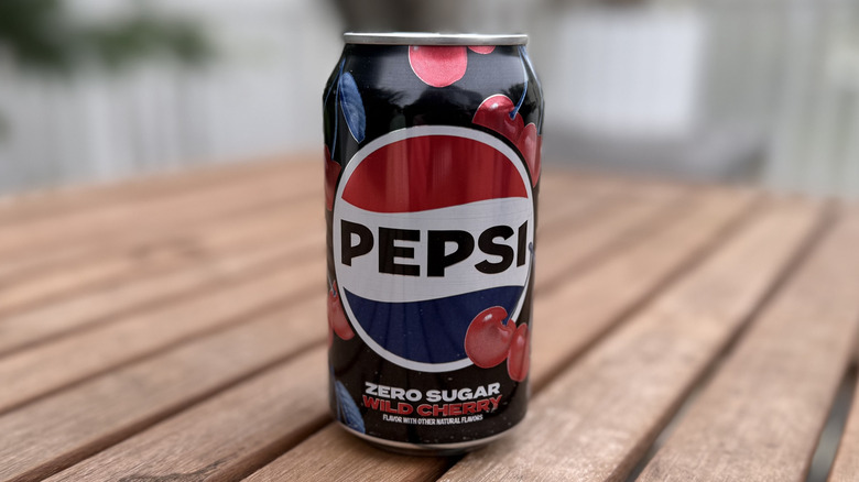 Can of Pepsi Zero Sugar Wild Cherry