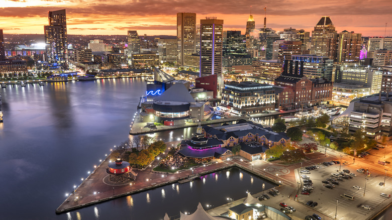 a harbor view of baltimore