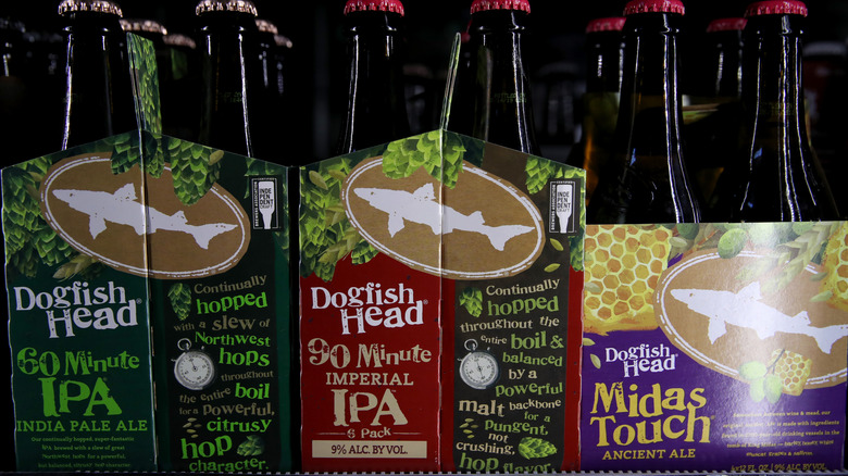 Six packs of Dogfish Head beer
