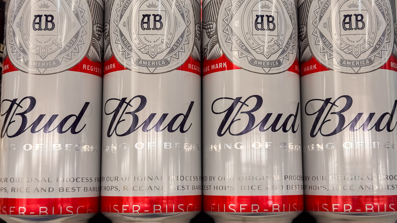 Cans of Budweiser