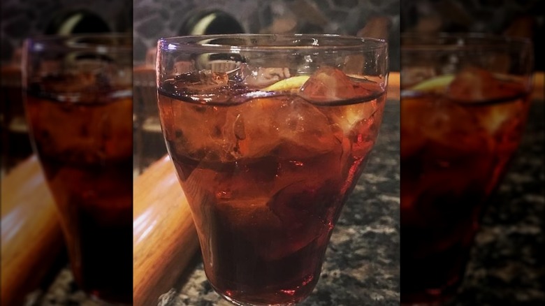 A glass of picon punch