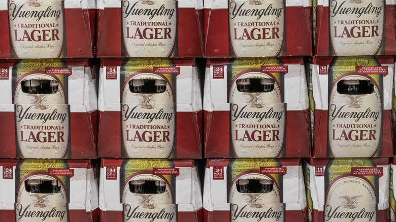 Several boxes of Yuengling lager