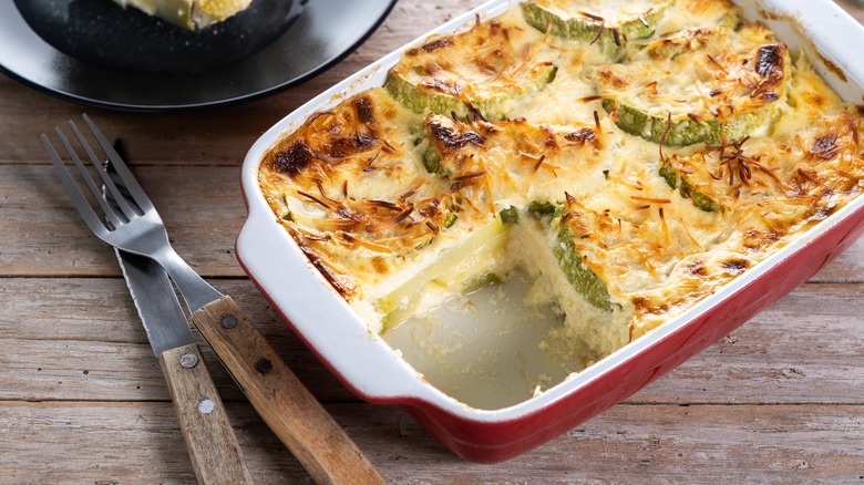 Zucchini gratin casserole