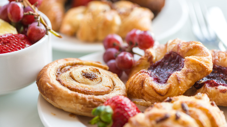 Selection of breakfast pastries